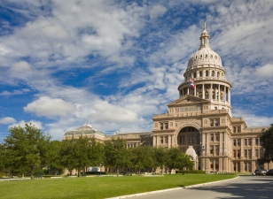 Texas State Capitol Building in Austin, outside grounds