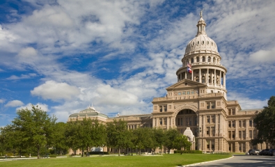 Texas State Capitol Building in Austin, outside grounds