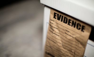 A banker-style box labeled "Evidence"