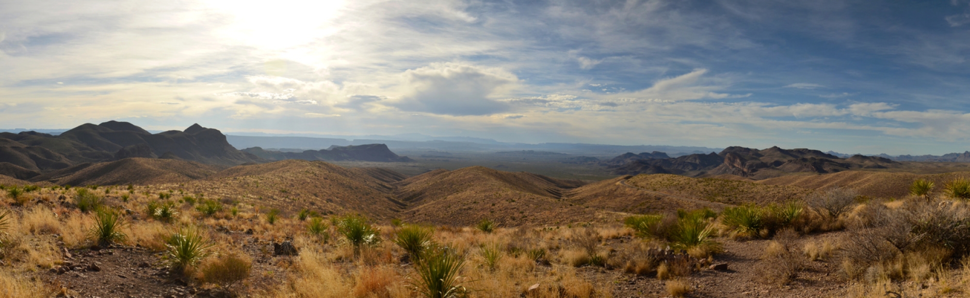 Panoramic of the Mountains in Big Bend National Park, Texas