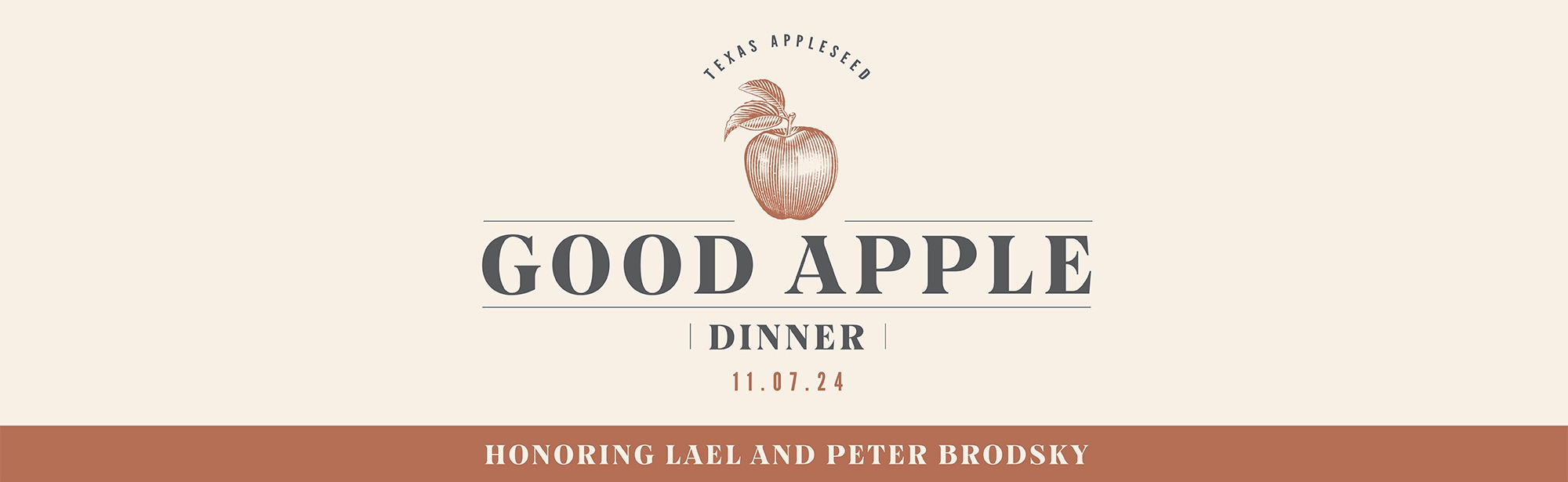 Texas Appleseed Good Apple Dinner 11-7-24 Honoring Lael and Peter Brodsky