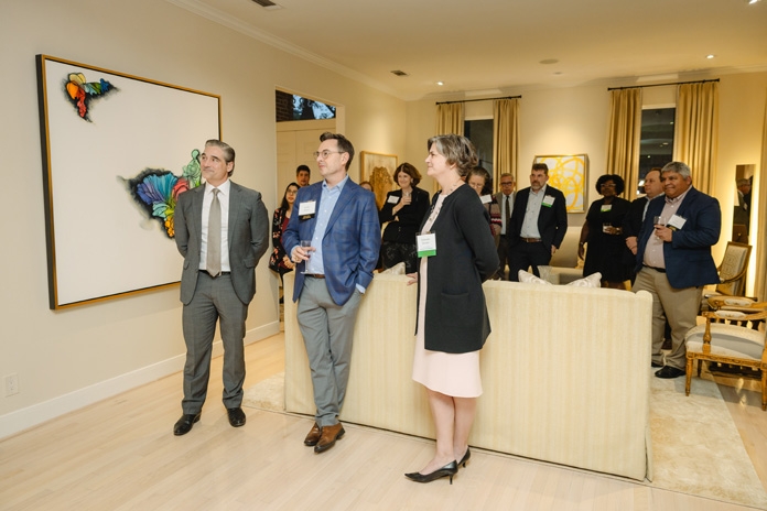 People standing in a living room