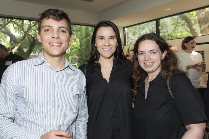 A photo of people smiling