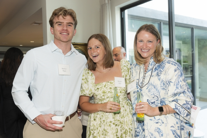 A photo of people smiling