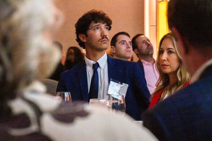 People attending the Good Apple Dinner
