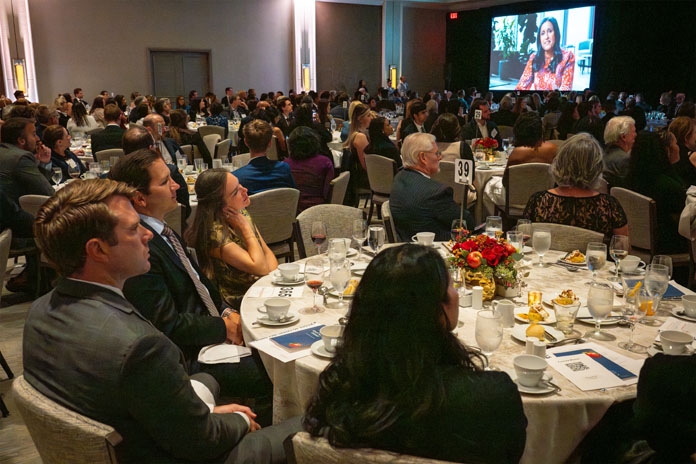 People attending the Good Apple Dinner