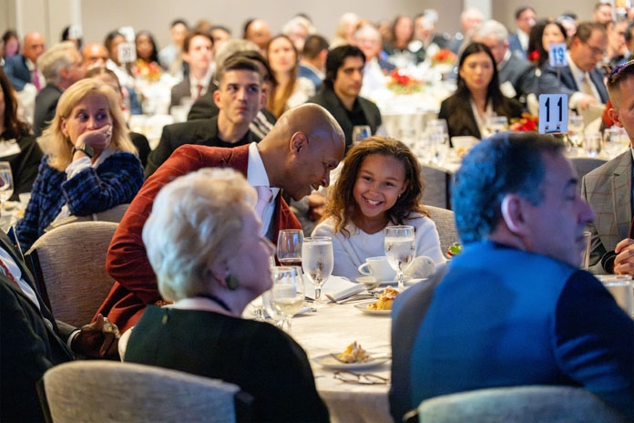 People attending the Good Apple Dinner