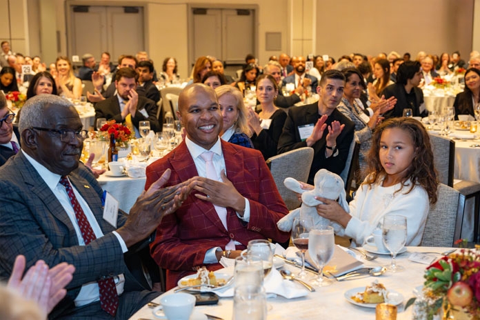 People attending the Good Apple Dinner