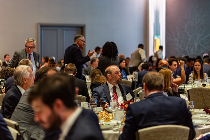 People attending the Good Apple Dinner