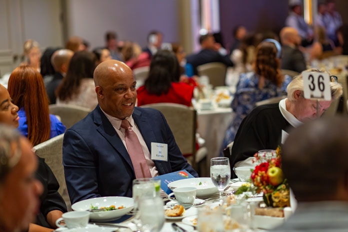 People attending the Good Apple Dinner