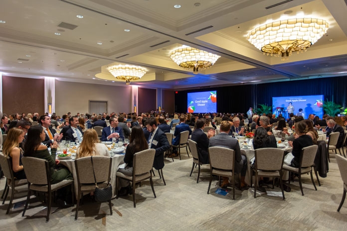 People attending the Good Apple Dinner