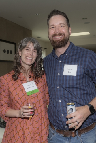 People attending Texas Appleseed's 30th birthday party in Dallas