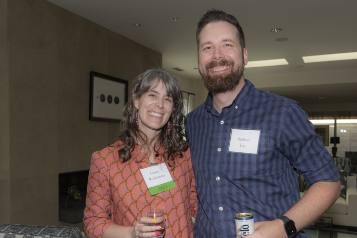 People attending Texas Appleseed's 30th birthday party in Dallas