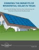 Cover of solar panel report, Dimming the Benefits of Residential Solar in Texas 