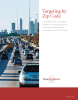 Cover of report, Targeting by Zip Code, featuring cars driving on highway in Harris County